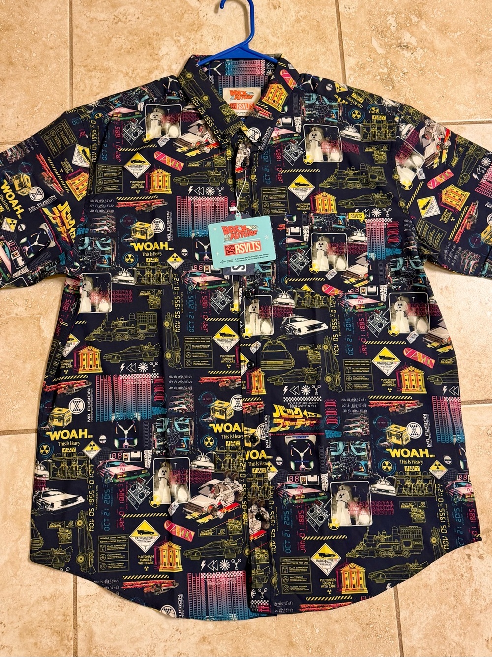 RSVLTS back to the future Short-Sleeve Button-Down shirt xxl nwt